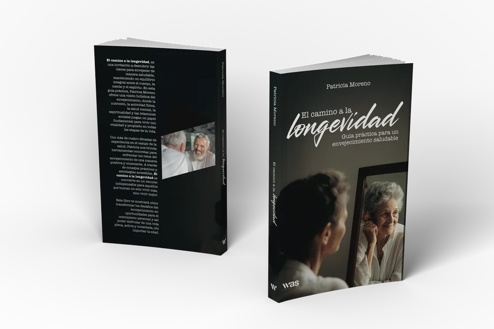 Ejemplares de El camino a la longevidad: portada y contraportada